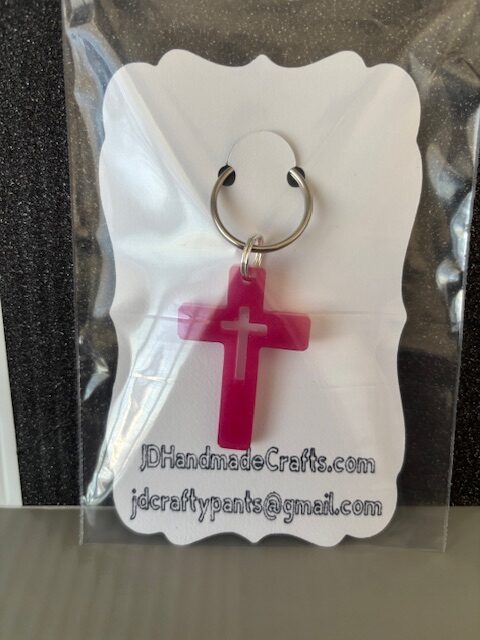 Acrylic Cross Keychains